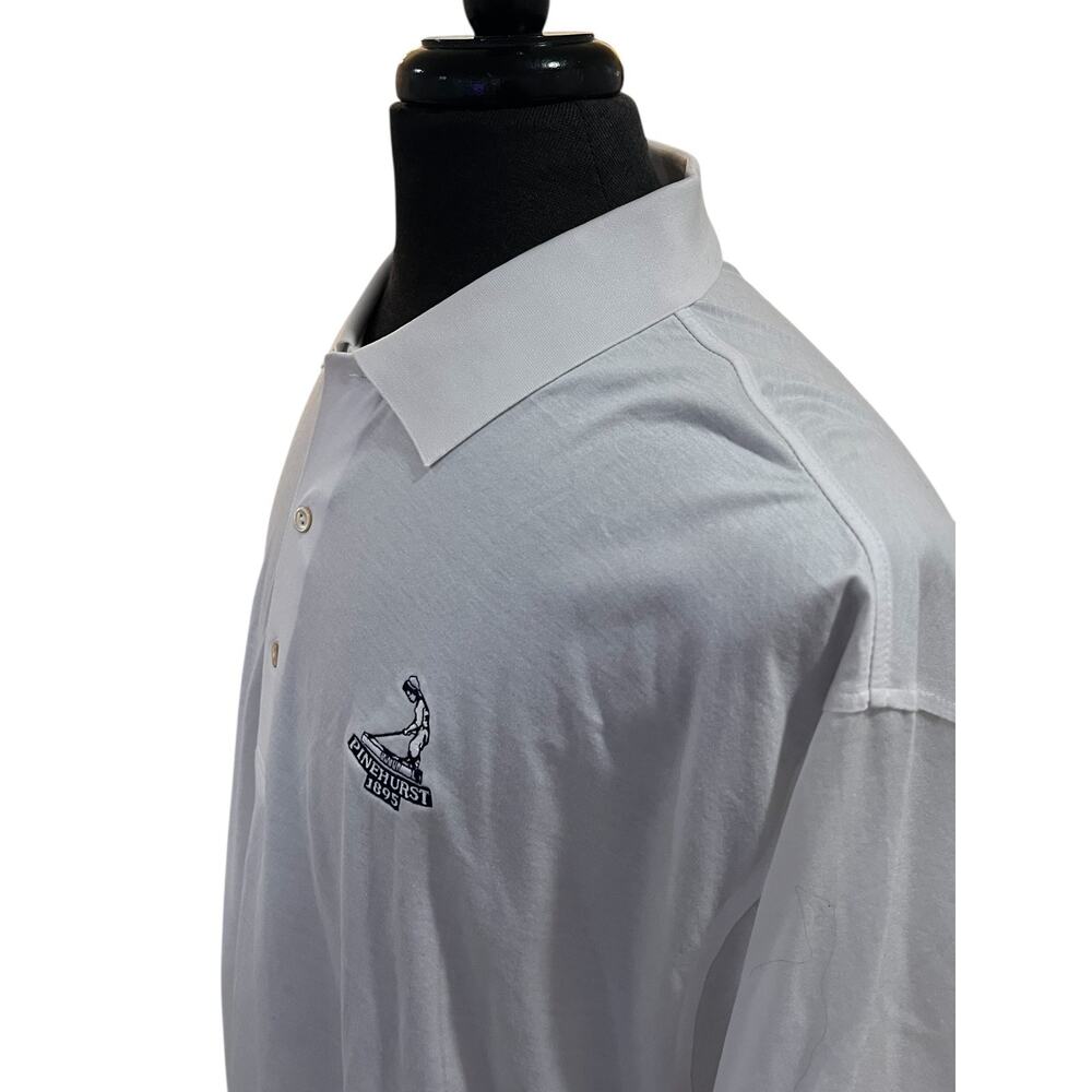 Peter Millar Pinehurst 1895 Solid White Golf Polo… - image 4